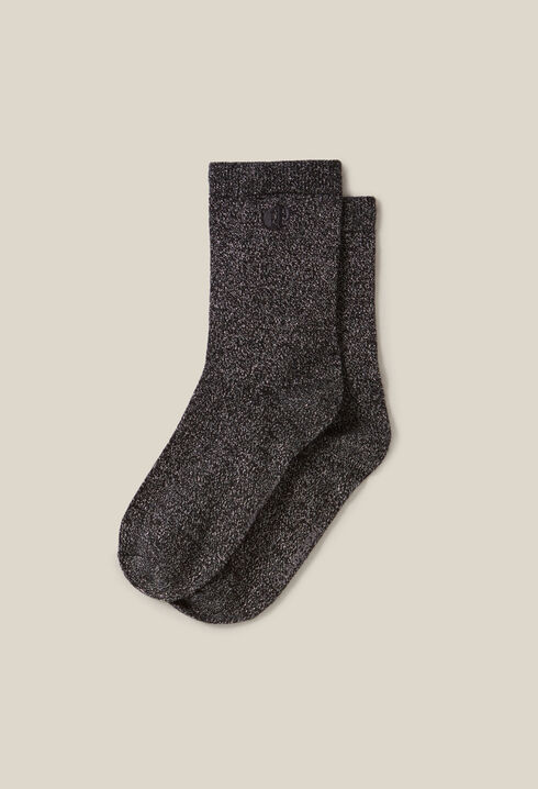 Schwarze Glitzersocken