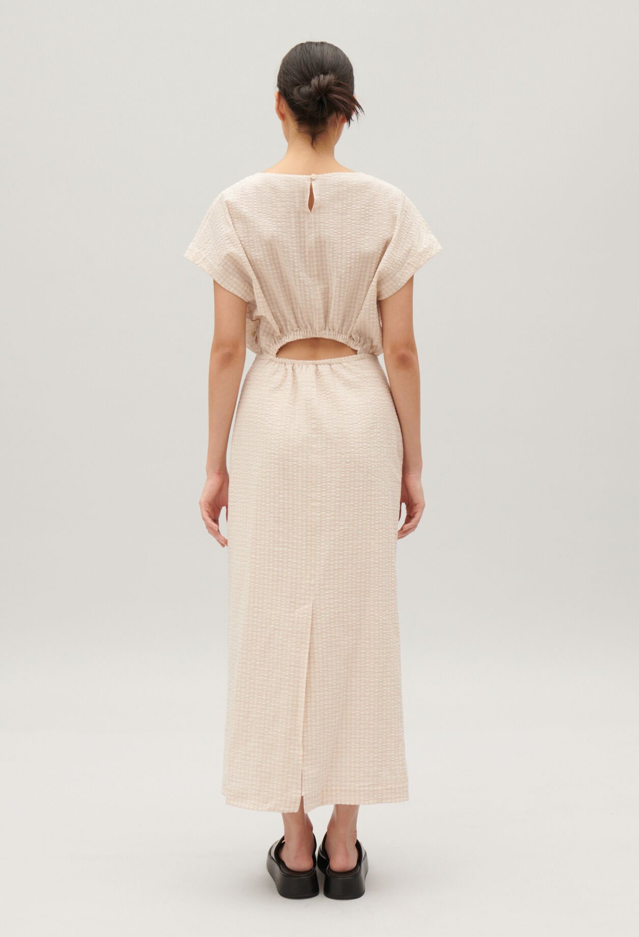 Midi-Kleid mit Streifen-Design