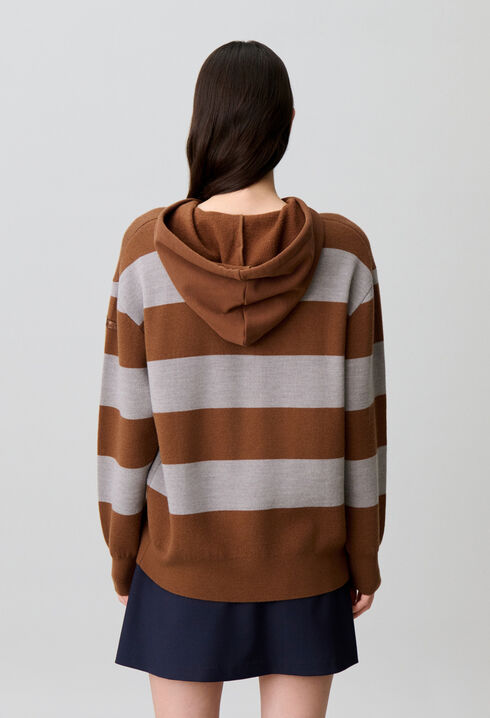 Oversize-Strickpullover gestreift