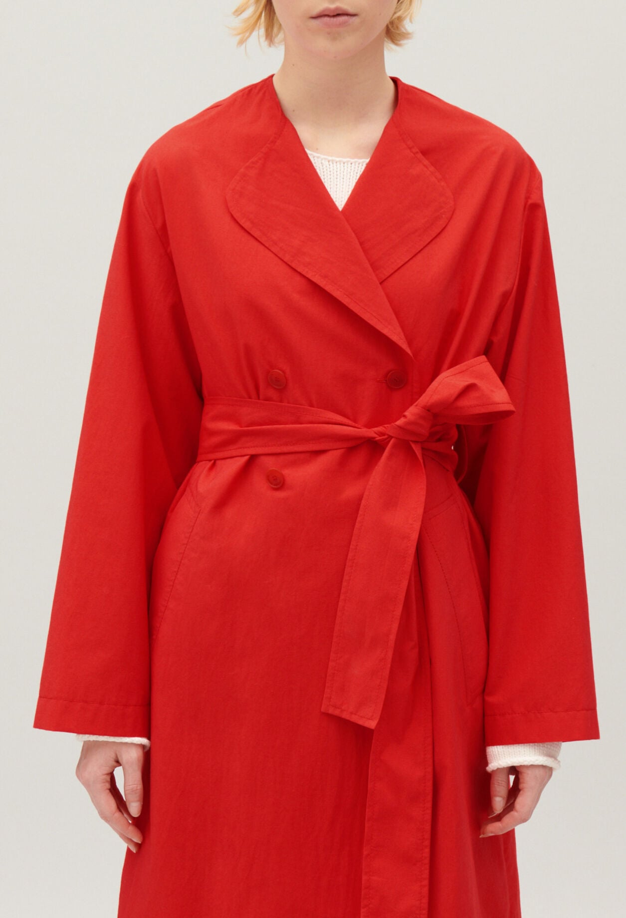 Langer Trenchcoat in Rot