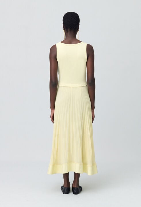 Langes Trompe-l'œil-Kleid