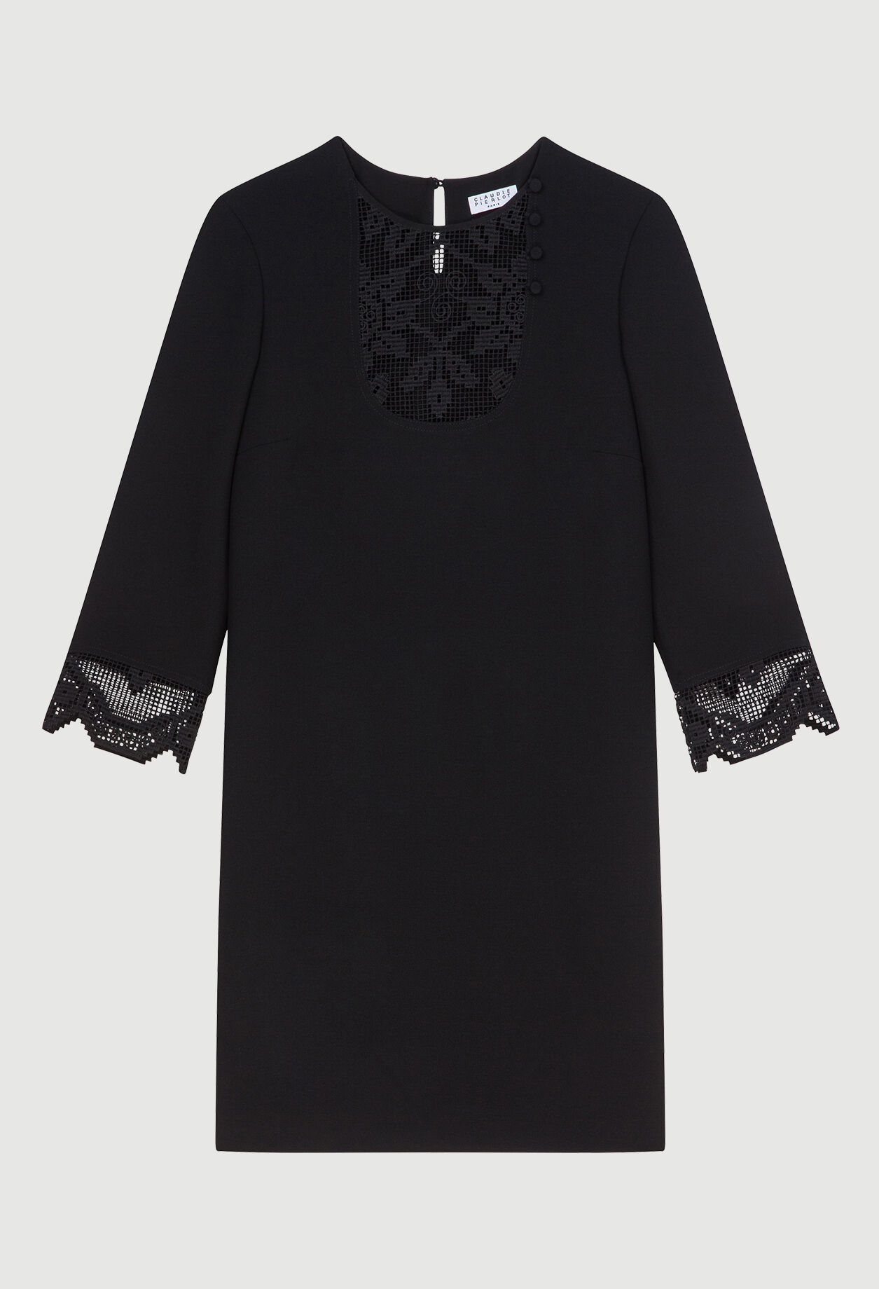 Kleid mit Spitzenabschlüssen