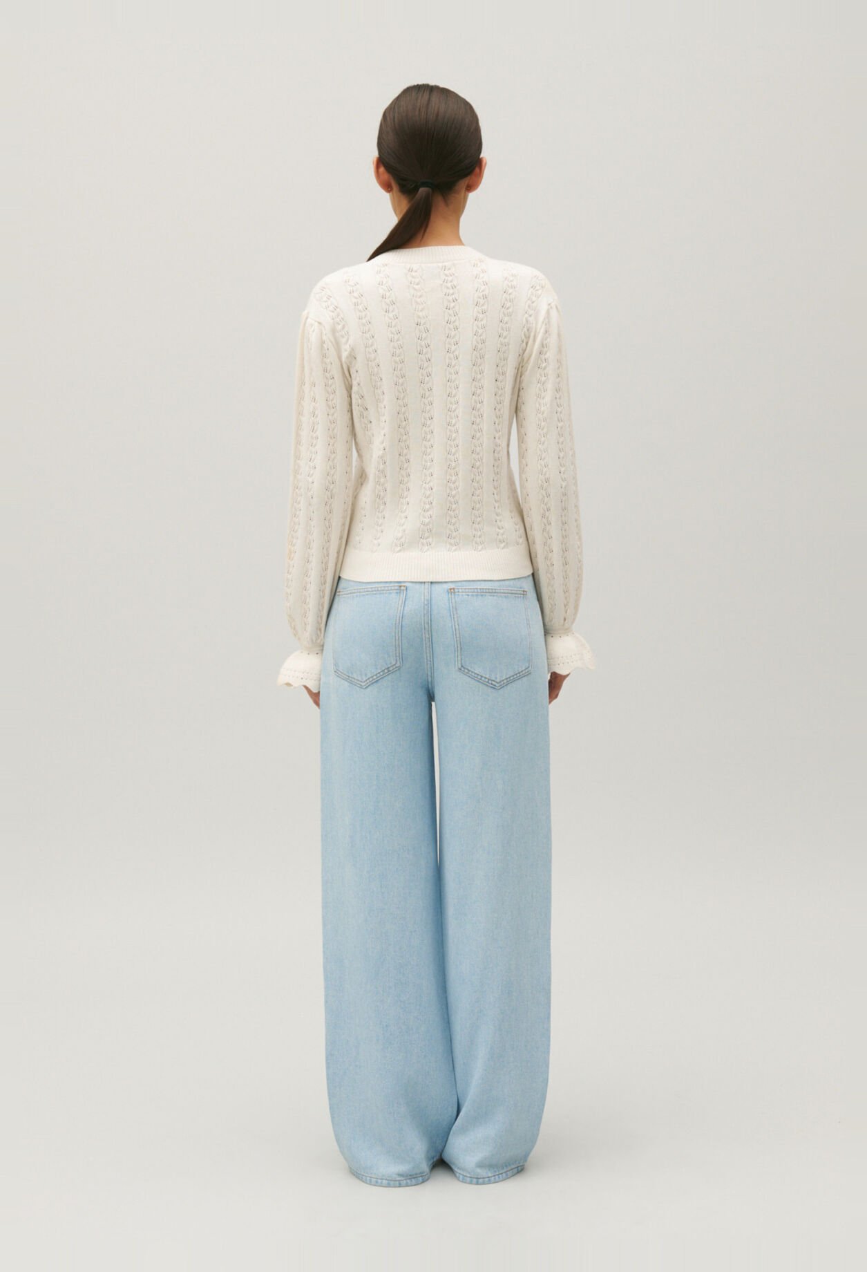 Strick-Cardigan Ecru