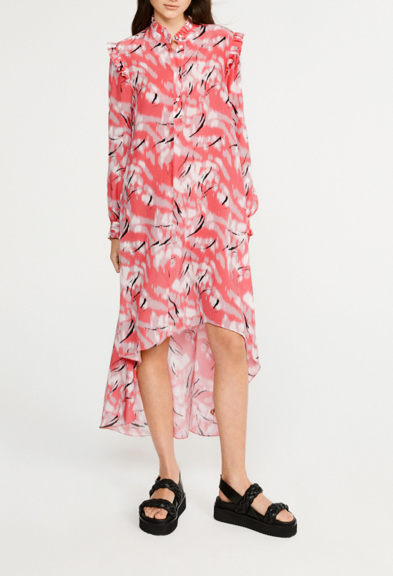 Langes Kleid aus Seide