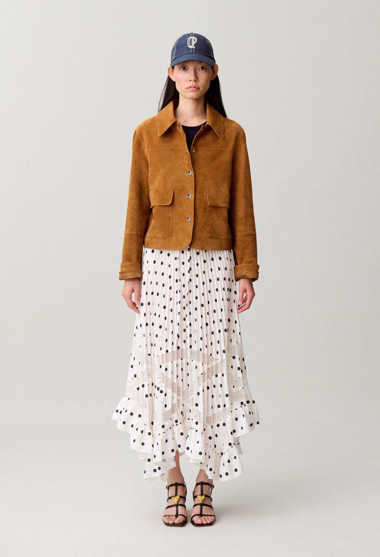 Plisseerock mit Punkten