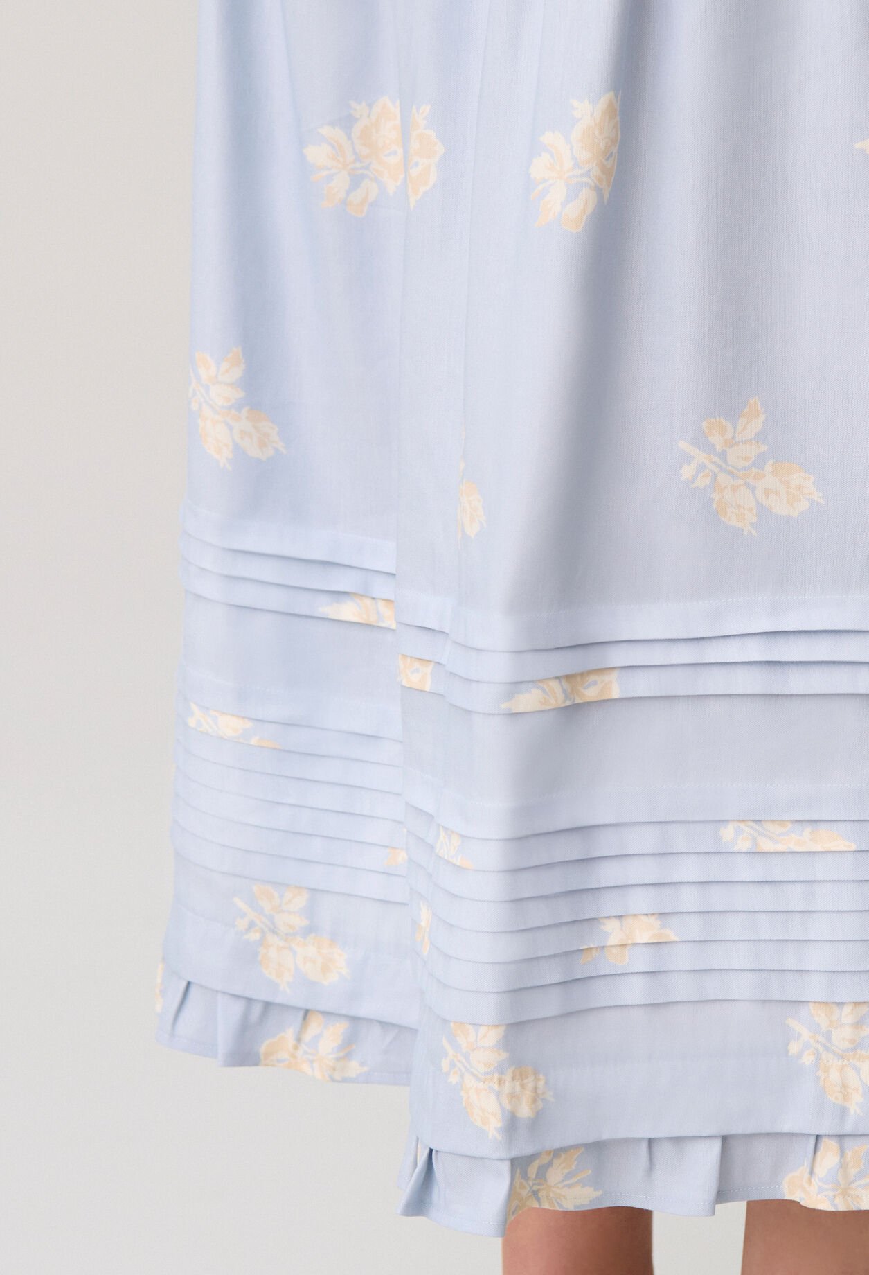 Midi-Rock mit Blumenmuster