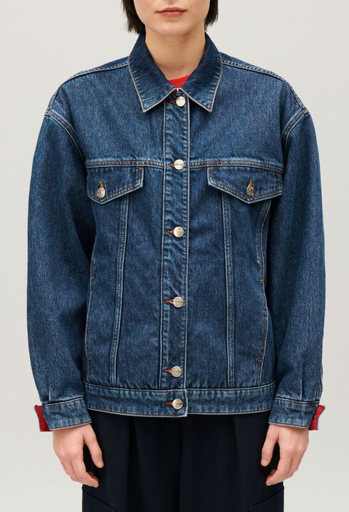 Wendbare Jacke aus Denim Oversize