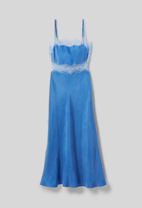 Langes Spitzenkleid