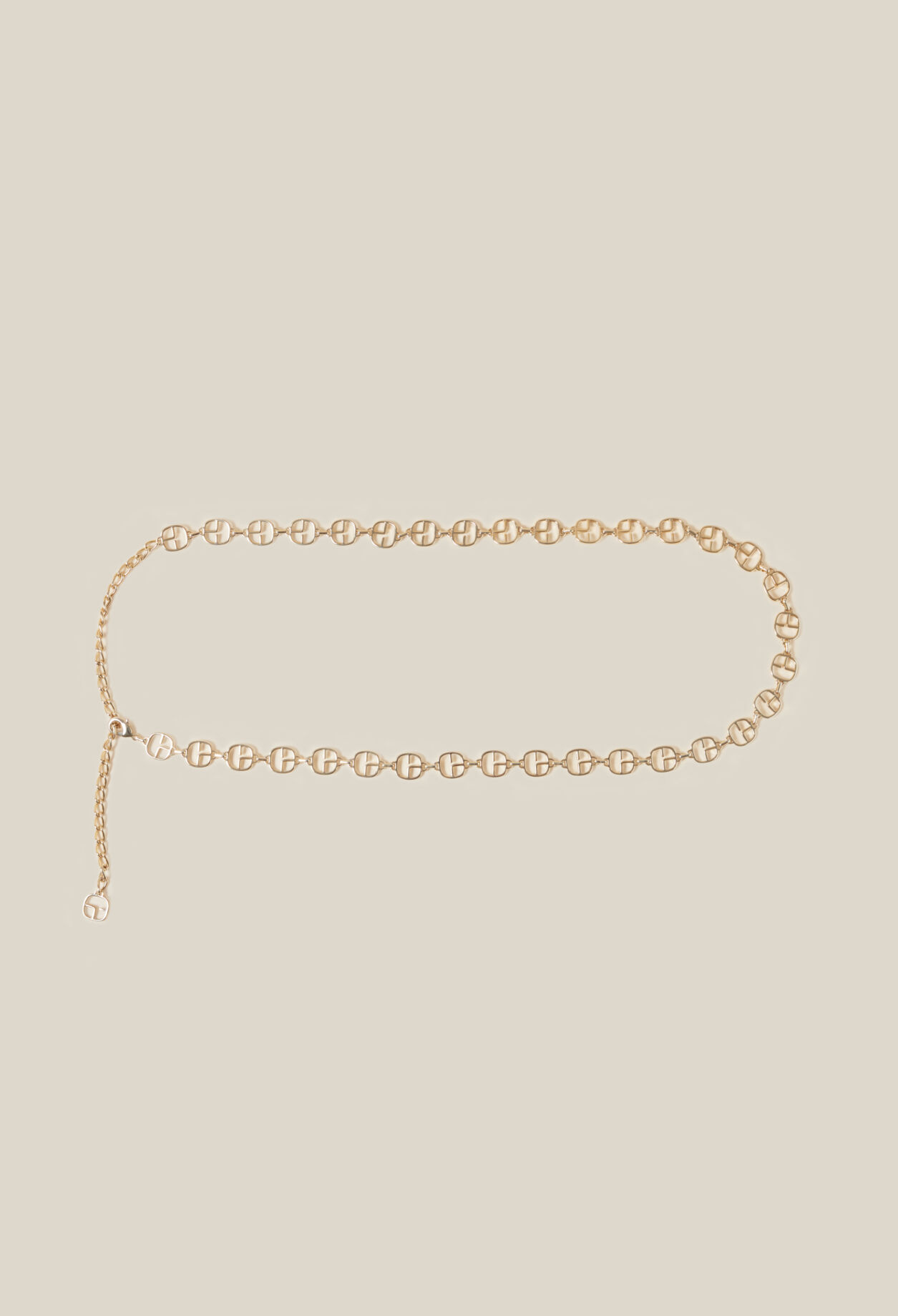 Goldene Ketten-Gürtel CP-Monogramm