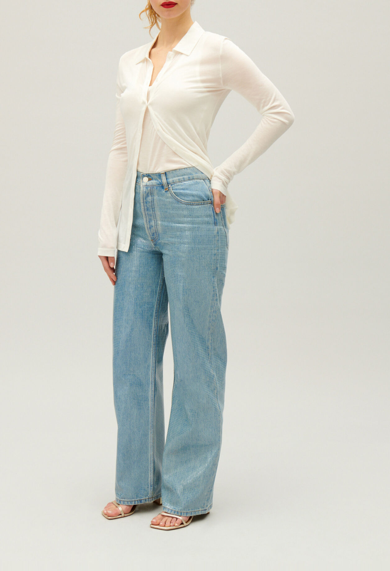Blau straight Claude Jeans