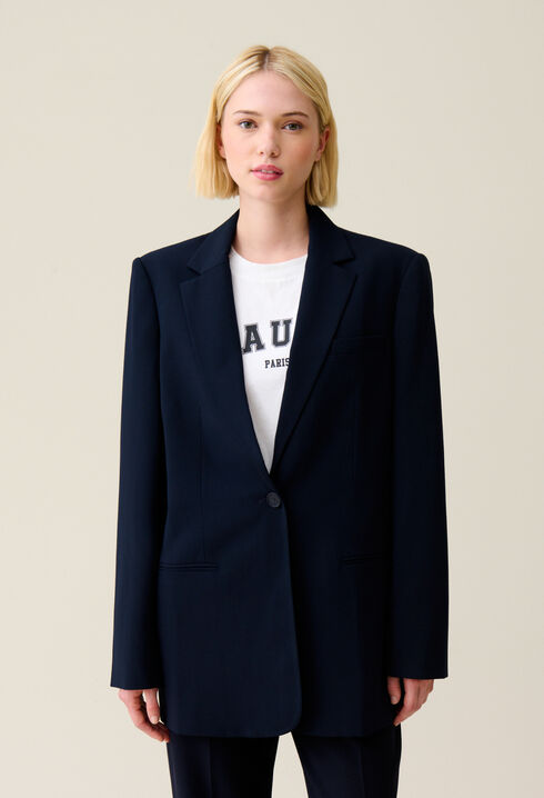 Oversize Blazer Marineblau