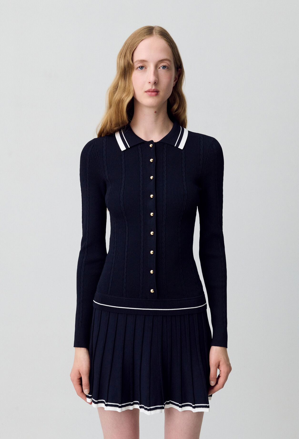 Strickhemdkleid