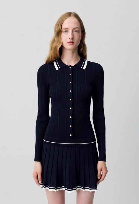 Strickhemdkleid