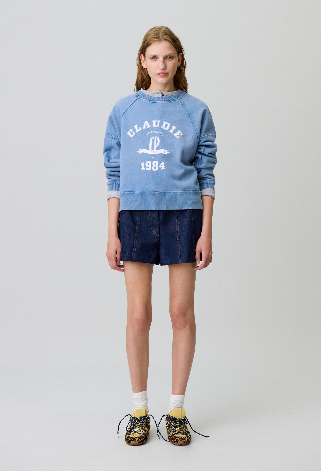 Sweatshirt verwaschener Baumwolle