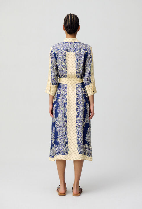 Bedrucktes langes Kleid