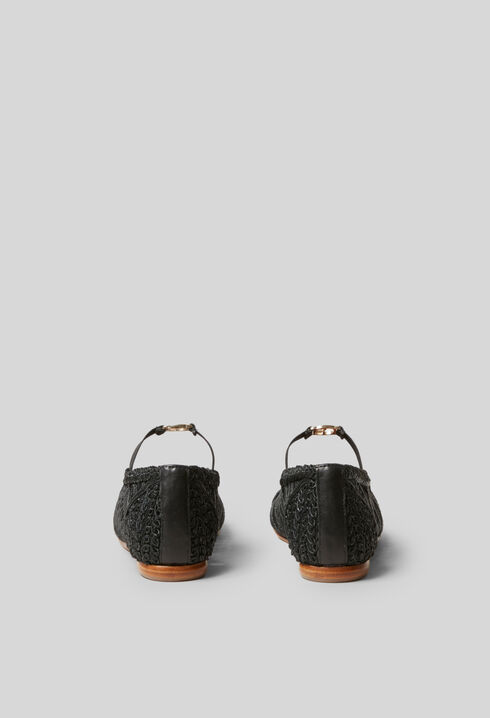 Geflochtene Lederballerinas