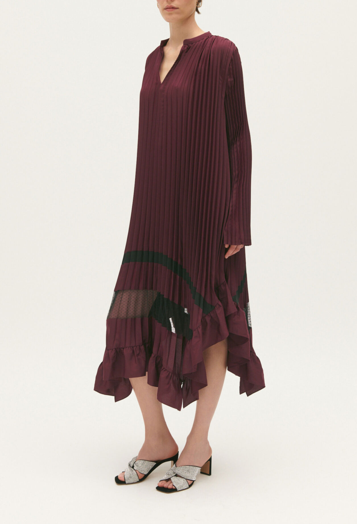 Plissiertes Midikleid