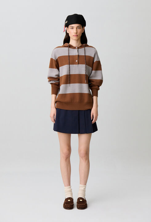 Oversize-Strickpullover gestreift