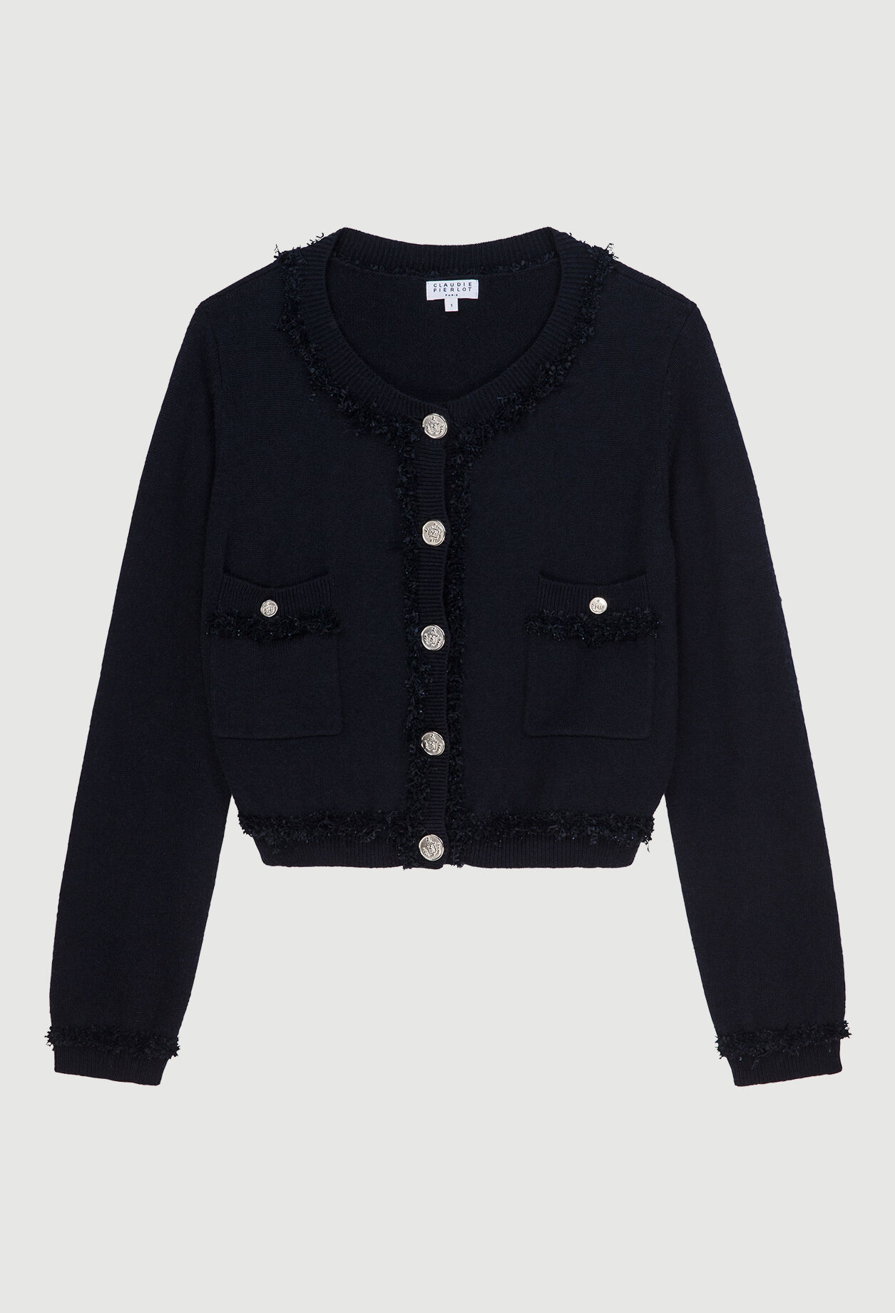Cardigan in Tweed-Optik