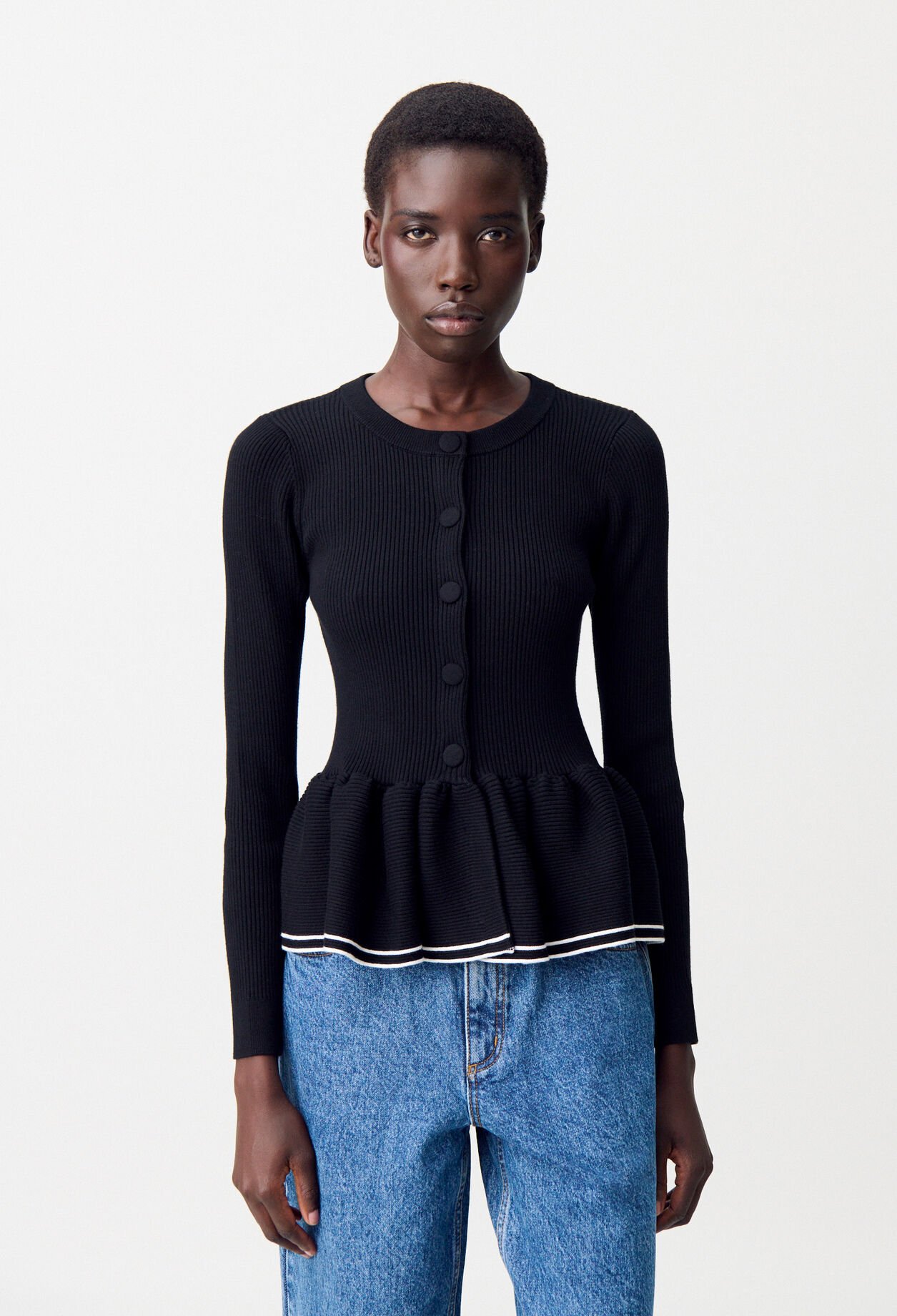 Taillierter Strick-Cardigan