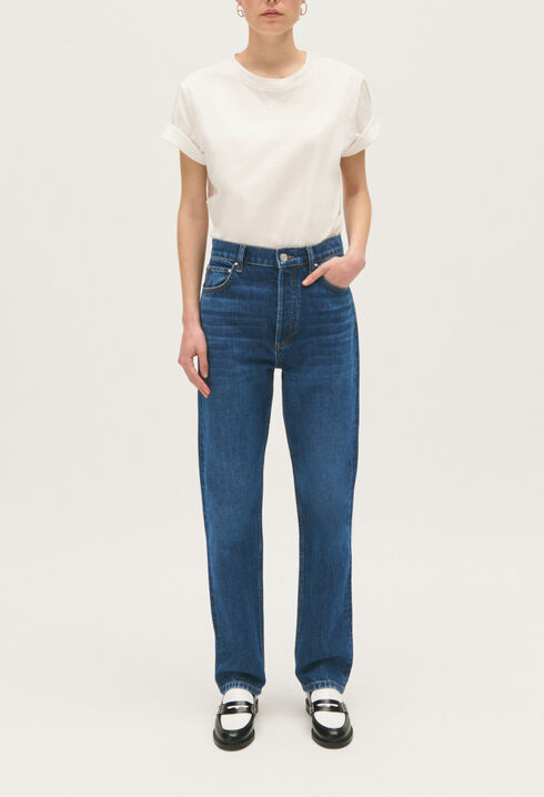 Verwaschene blaue Jeans