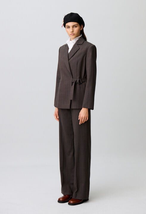 Gerader gestreifter Blazer