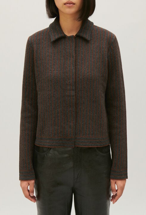 Gestreifter Strick-Cardigan 