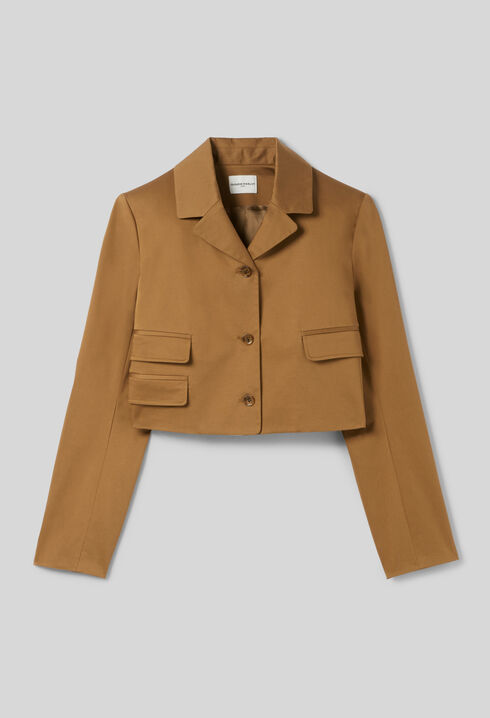 Kurze Jacke mit Reverskragen