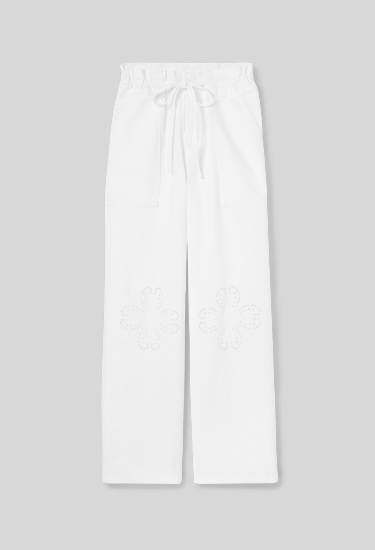 Baggy-Jeans mit Stickerei