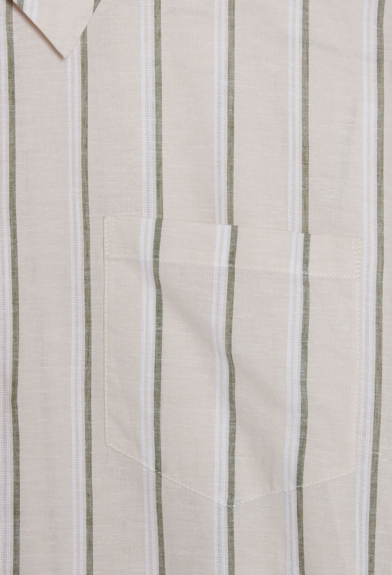 Midi-Hemdkleid aus Baumwolle und Leinen