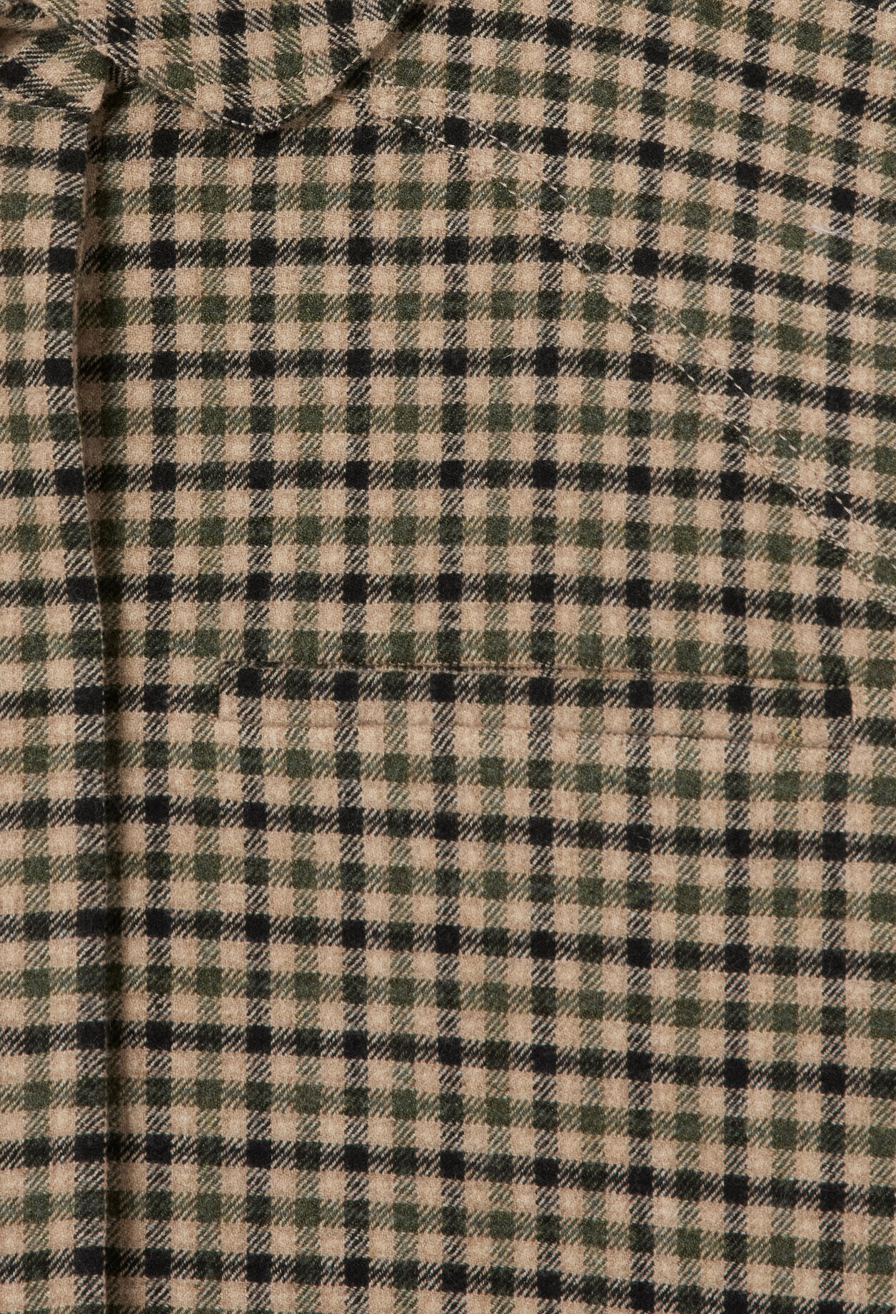 Kurze karierte Wollmix-Jacke