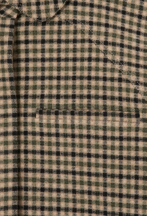 Kurze karierte Wollmix-Jacke