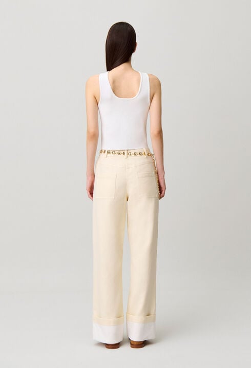 Kurzes Top mit gekreuzten B&auml;ndern