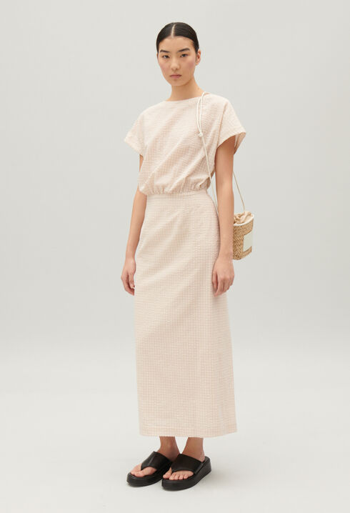 Midi-Kleid mit Streifen-Design