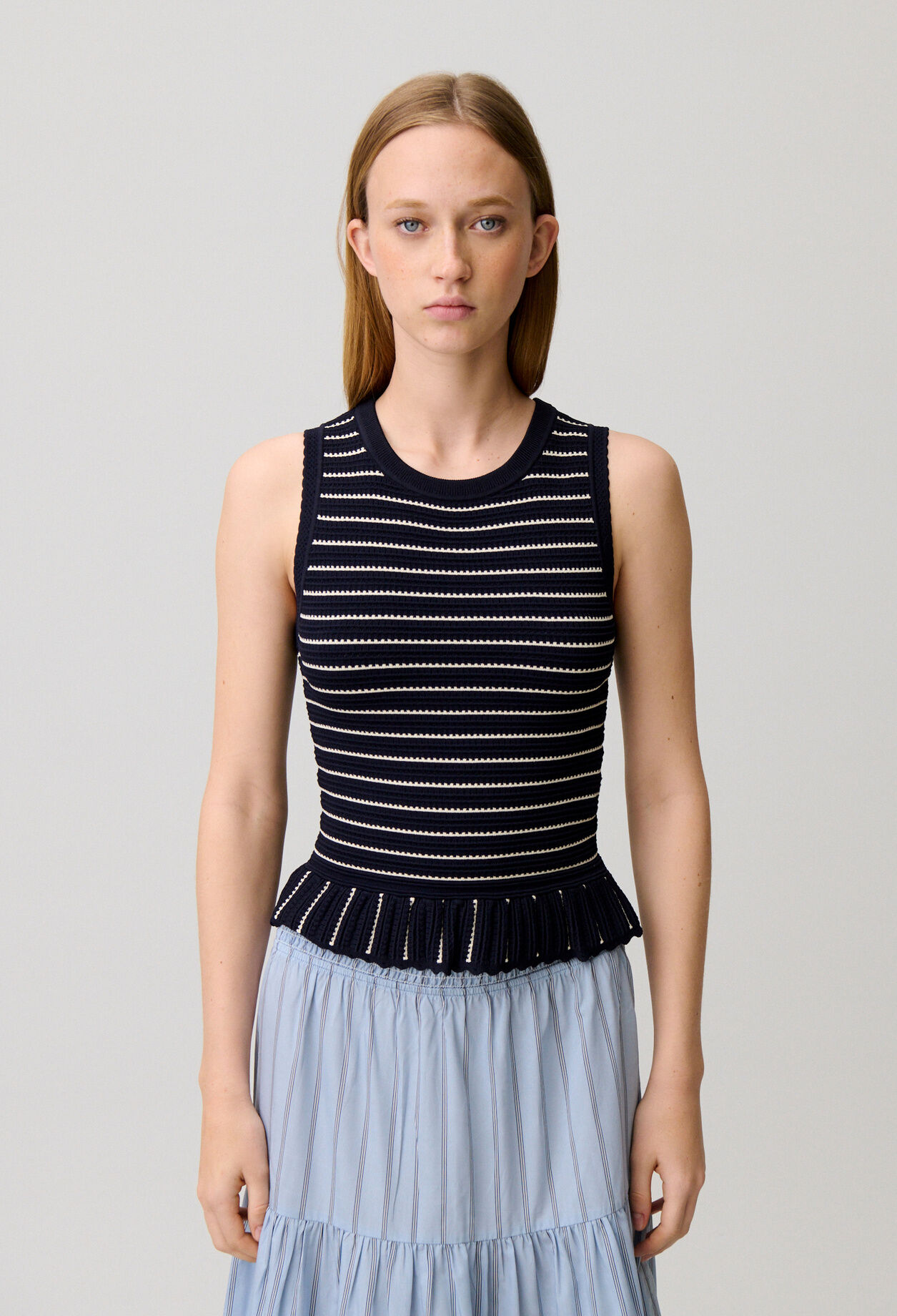 Gestreiftes Stricktop