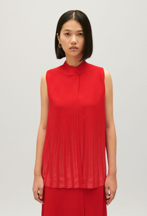 Fließendes Top ohne Ärmel