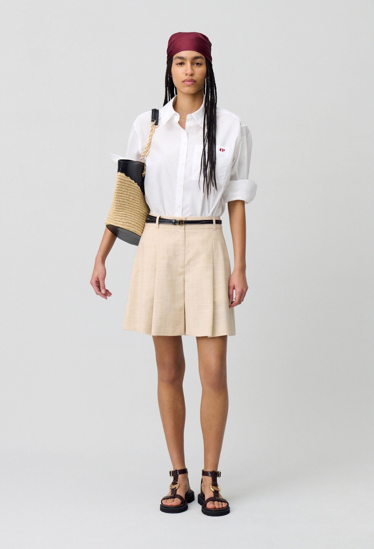 Plissierte Shorts