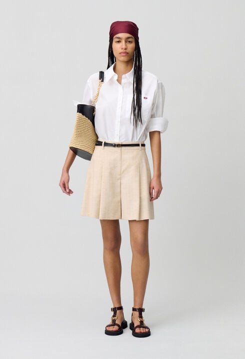 Plissierte Shorts