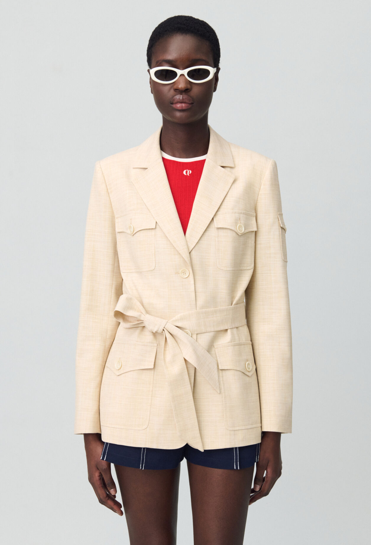 Gürtel-Safari-Jacke