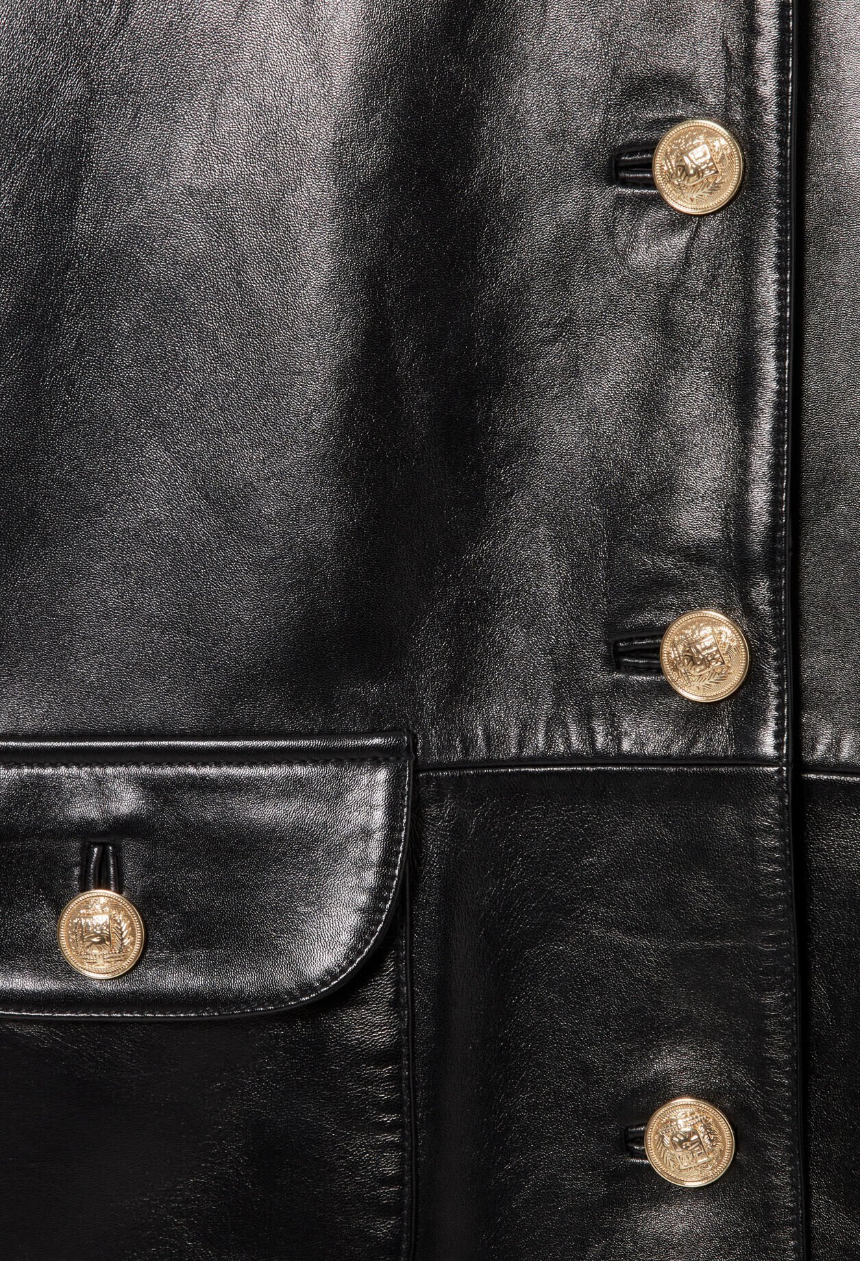 Weite Lederjacke