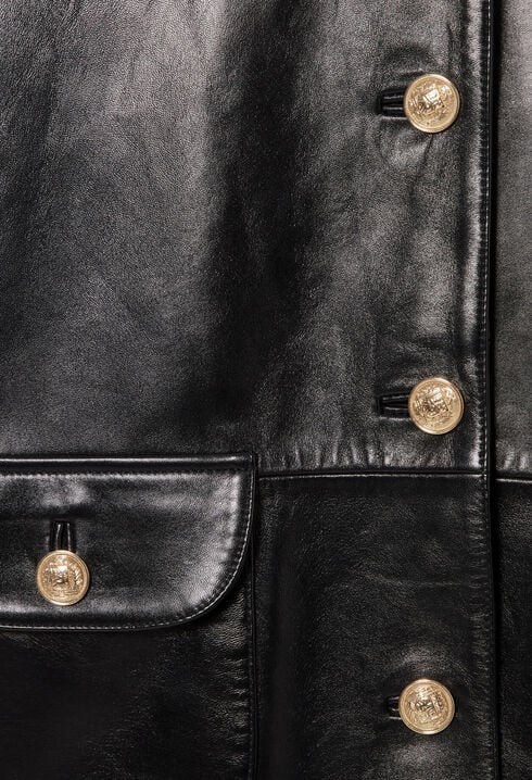 Weite Lederjacke