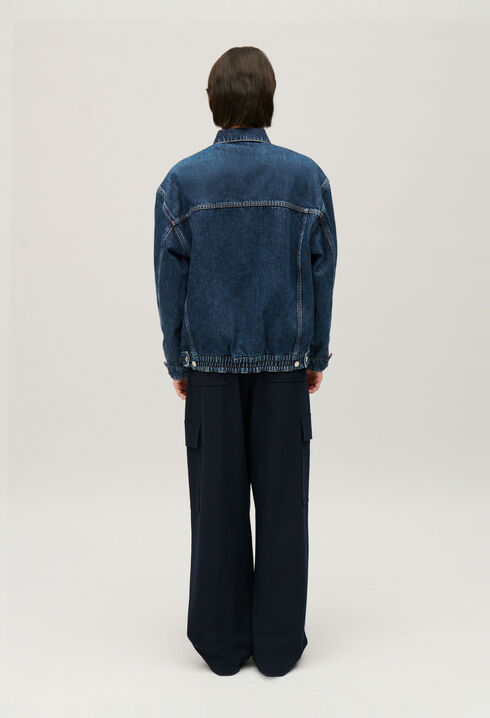 Wendbare Jacke aus Denim Oversize