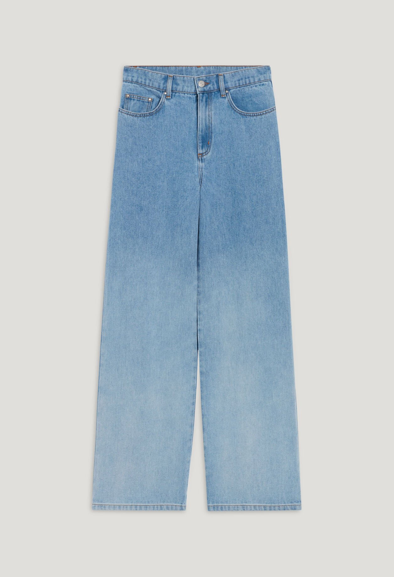Blaue gerade Baggy Michel Jeans