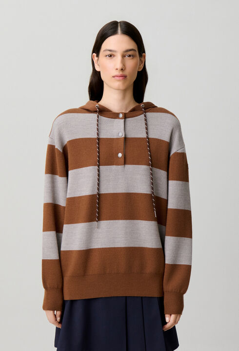 Oversize-Strickpullover gestreift