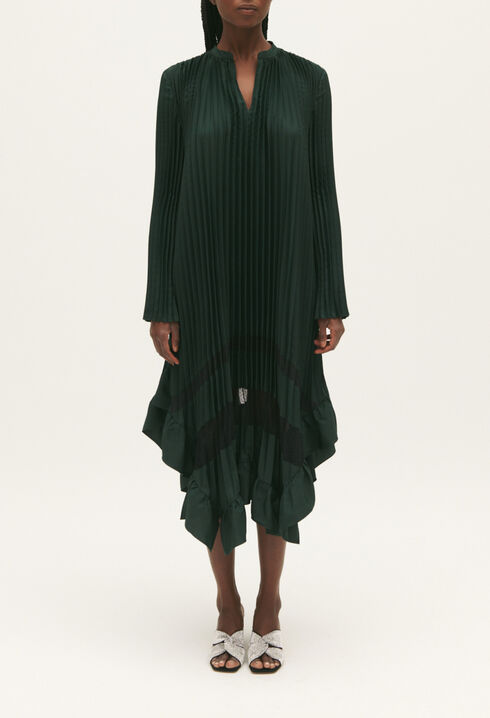 Plissiertes Midikleid