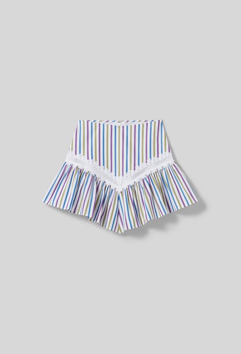 Gestreifter kurzer Rock