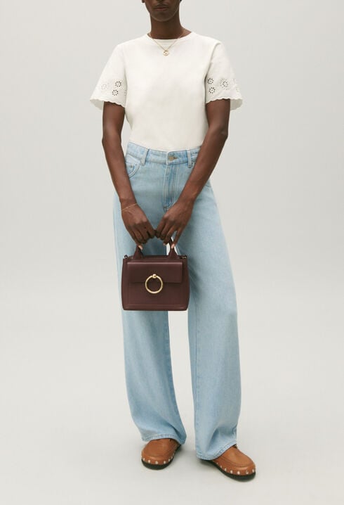 T-Shirt aus Baumwolle mit Stickerei