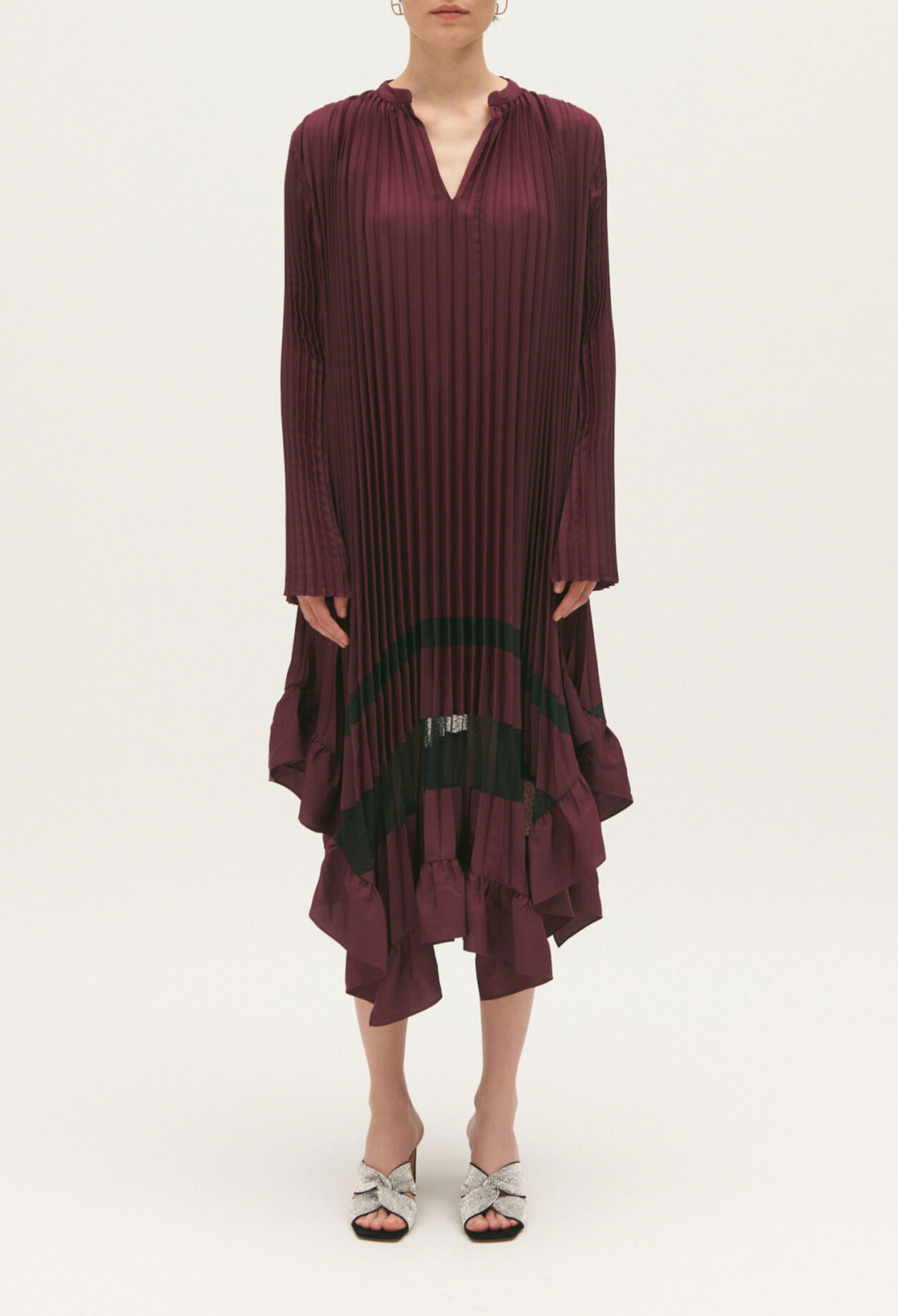 Plissiertes Midikleid