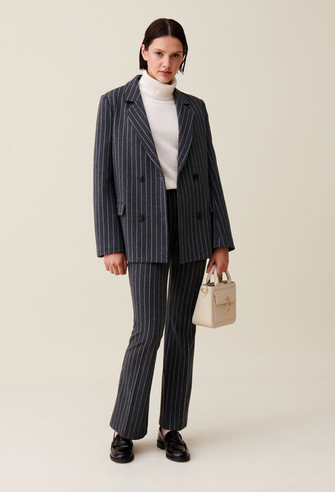 Oversized gestreifter Blazer