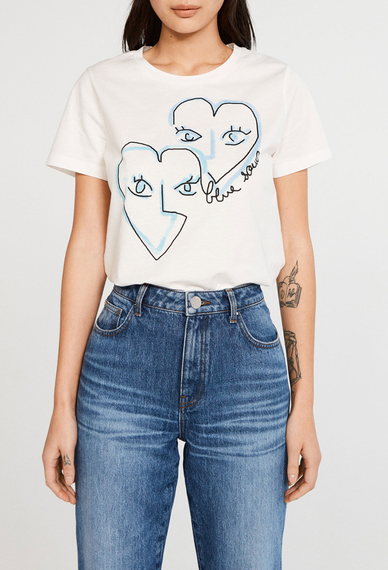 T-Shirt mit Siebdruck aus Bio-Baumwolle